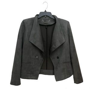 White House Black Market Grey Blazer Suit Jacket Size 14